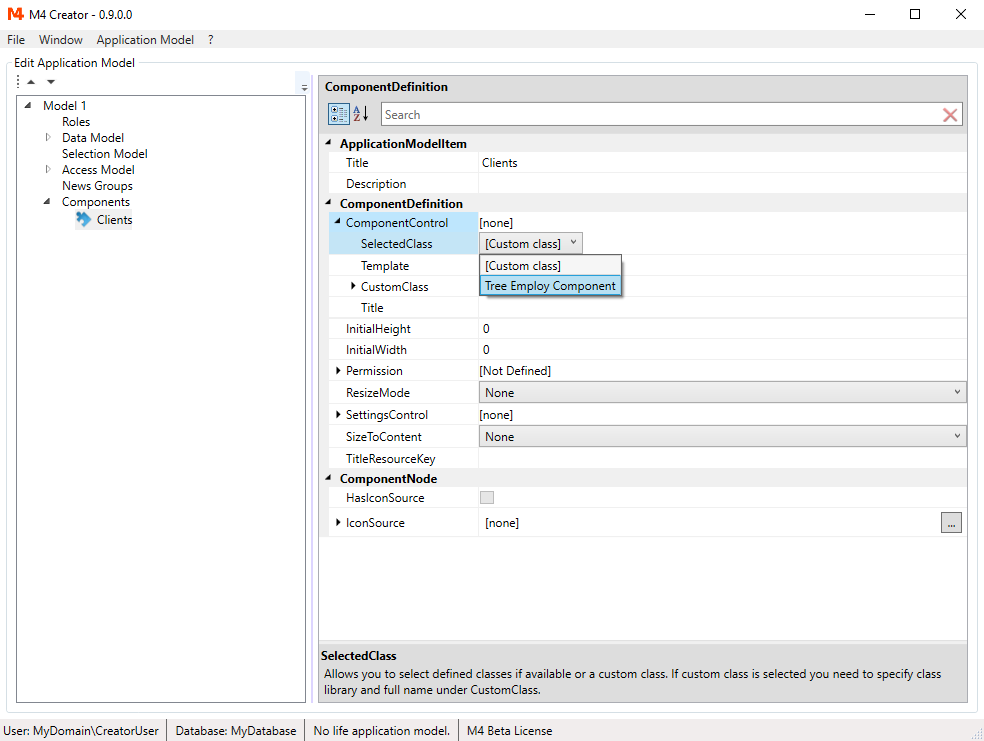 Choose Tree Employ Component