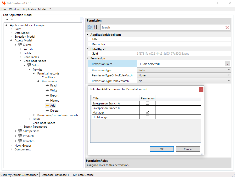 Permissions with PermissionTypeOnNoRoleMatch