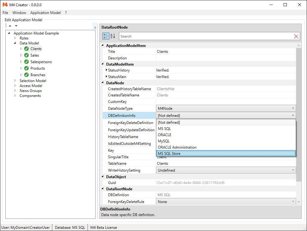 Selecting database server