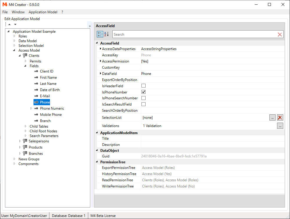 IsPhoneField property in access model