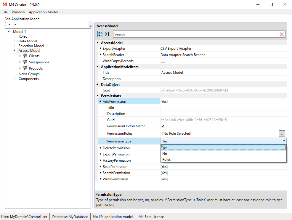 Root permission types